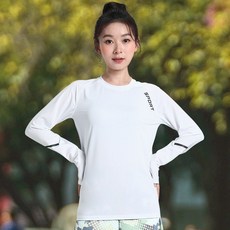運動長袖女運動上衣 透氣 防曬