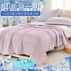 FOCA沁涼-粉 抗菌防蹣涼感紗雪糕涼被/四季被 150x200cm