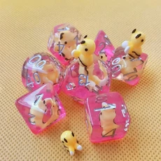 새로운 DND 고급 7종 레진 D4 D10 주사위 세트 다면체 인라인 동물 RPG 보드 게임 및 테이블탑, 05 Honeybee