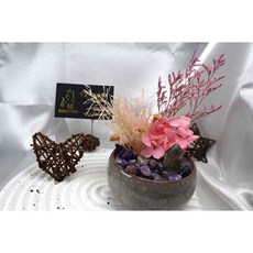 KGBASTET 療癒水晶永生花小物，心情愉悅能量滿滿，辦公室居家擺設