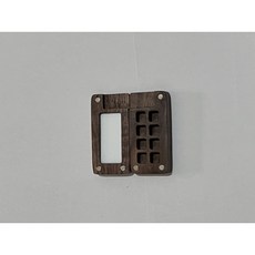 美術調色盤 迷你調色盤 衚桃木調色盤 便捷式迷你顏料盒 創意水彩顏料 指尖顏料盤 可折疊 戶外寫生 NVQO, 8格 6x3x1.8cm, 1個