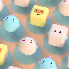 캐릭터 부착형 후크 다용도 걸이 4종 세트, 1세트