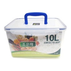 조은락 다용도 투명 밀폐용기 10L 김치 채소 야채 수납 보관 플라스틱 용기, 1개, 10리터