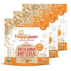 해피베이비 클리얼리 크래프트 씨리얼 분말 어린이 식품 198g, 3개, 오트+퀴노아 (Oats+Quinoa)