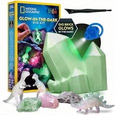 내셔널 지오그래픽 공룡 발굴 키트 217445, Glow-in-the-Dark Dig Brick