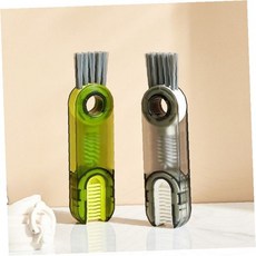 텀블러 세척솔 젖병 물병 청소 브러시 휴대용 접이식 실리콘 손잡이 주방용품, 블랙, 1개