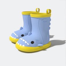 親子鯊魚雨鞋兒童防滑軟底小童男女寶寶卡通幼兒中筒雨靴水鞋可愛