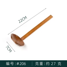일본 국수 가게 라멘 스푼 구멍이 있는 매콤한 나무 주방 대형 식기류 조리 기구 1 개, A.21x7cm