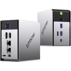 GMKtec 미니 게이밍 PC AMD Ryzen 7 Pro 6850H 터보 4.70Ghz 1TB PCIe SSD 16GB DDR5 Oculink 컴퓨터 듀얼 NIC Intel, M8 R5 PRO 6650H 16GB+1TB