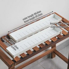 Meshpot 플라스틱 접시 식물 트레이 꽃 냄비 스토리지 직사각형 즙이 많은 냄비 트레이 홈 장식을위한 둥근 사각형 모양, 2 PC, 2 S 트레이 W