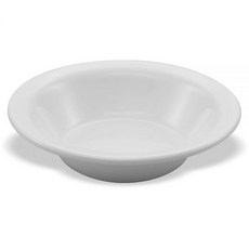 Carlisle FoodService Products Kingline 재사용 가능한 플라스틱 그릇 과일 그릇 가정 및 레스토랑용 멜라민 141.7g(5온스) 화이트