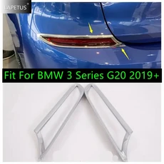 BMW 3시리즈 G20 19-24 리어 테일 범퍼 안개등 램프 장식 패널 커버 크롬 호환