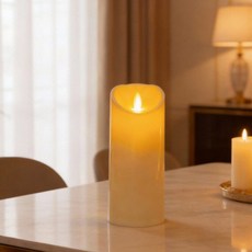 LED 촛불 충전식 인테리어 소품 무드등 모조 양초 흔들리는불꽃 장식 소품, 플라스틱 광택 흔들 7.5x17.5cm 배터리형