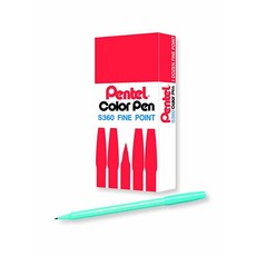 Pentel Arts 컬러 펜 페일 오렌지 12개 박스 (S360-116), Pentel Arts 컬러 펜, 페일 오렌지, 12개