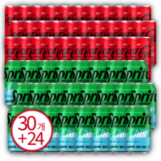 코카콜라 제로 190ml 30캔 +스프라이트 제로 Chill 350ml 24캔, 30개