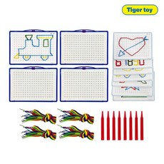 어린이교구 블럭교구 유아교구 역할놀이 드로잉 실뜨기 4세트, 4개