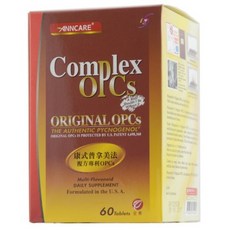康式普拿 美法複方專利OPCs 60錠 純天然配方 無咖啡因 青春美麗 健康維持, 1個