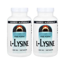 소스내추럴스 엘 리신 라이신 1000mg 100정 2개 L Lysine