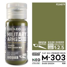 modo 摩多 M303 暗綠 FS34079 硝基漆 Lacquer 顏料, 1個