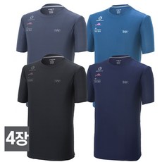 [스타일필드] 4세트 시원한 라운드 반팔 티셔츠 스포츠웨어 작업복 운동복 빅사이즈 일상복 A308