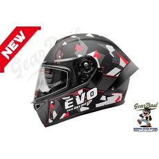 【吉兒基地 Gear Base】EVO CA969 幾何設計款 雙鏡 全罩安全帽 內鏡 遮陽 通風 墨鏡 紅色 綠色, 1個, 綠,2XL(63~64), 綠