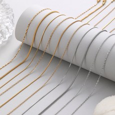 바리바리 여성용 티타늄 체인 목걸이 심플한