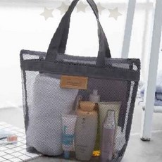 용품 메쉬 수영장 휴대 정리 파우치 수건 사우나 화장품 속건 목욕탕 투명 통풍, 상세페이지 참조