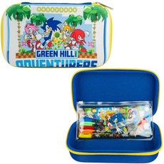 Innovative 미국매장정품+ Gabby's 필통 세트 아동용 스티커 및 젤 펜 포함 지퍼 잠금 몰드 퍼플 1890873, Sonic.