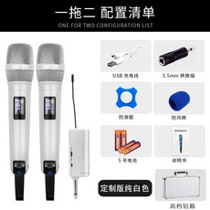 아이돌 커스텀마이크 가수 3컬러 생방 도색 스트리머 마이크, D. 마이크 화이트 1in2, 1개