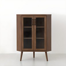 마켓비 폴라보 코너수납장 2문 CAM9470C, 미들브라운