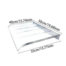 전면 문짝 캐노피 차양 외부 파티오 엔트리, 2.투명 40x50cm