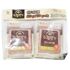 코스트코 냉장 더건강한 샌드위치햄 100G X 6개 아이스박스 포장 묶음가능, 600g, 1세트