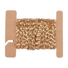 10m 스테인리스 스틸 댑드 체인 스풀 포함 4x2x0.5mm, 금색, 1개