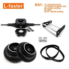 L faster 산악 스케이트보드 트럭 기어 감소 드 6374 모터 브래킷 8 인치 휠 오프로드, 01 8inch wheel kit 1