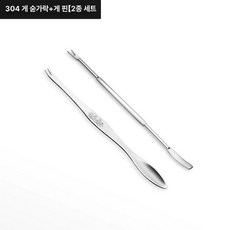 스테인리스 도구 대게 손질 랍스타 껍질까기 게 크랩 킹크랩 분쇄 게가위, 2종 세트 304 스테인리스 스푼+바늘, 1개