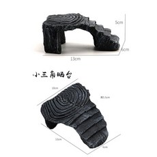 一心水族 魚缸飾品, 1個, （小）三角爬台