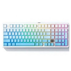 레오보그 Hi98C 프로 RGB 101 키 3모드 유무선 기계식 키보드, 글레이셔 블루, 비위축, 제조사축 글레이셔 블루, 비위축, 제조사축