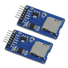 마이크로 SD 카드 미니 TF 리더 모듈 SPI 인터페이스(레벨 변환기 칩 포함) Arduino DIY KIT용 5V/3.3V, 02 2pcs