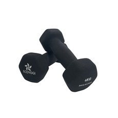 에코요기 네오프렌 논슬립 아령 _2개1세트 ( 1kg 1.5kg 2kg 3kg 4kg 5kg), 1세트, 블랙 4kg x 2개