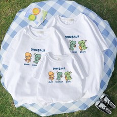 패밀리룩 반팔티 가족 커플티 여름 티셔츠 화이트 C010