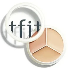 TFIT 三色遮瑕盤, 00 Light｜亮白提亮, 1個