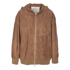 S막스마라 스웨이드 후드 집업 재킷