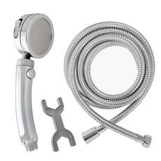 온오프 3단 샤워기+국산 2m 메탈호스+미니 스패너 세트, 1개