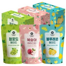 맥널티 에이드 3종 블루레몬+청포도+복숭아, 190ml, 30개