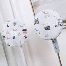 스탠드선풍기커버 방수 덮개 벽걸이, 밴딩선풍기커버_나무