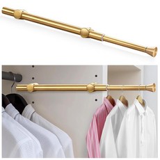 12" Valet Rod for Closet Pull Out 1Pcs Adjustable Expandable Stainless Steel Valet Rod Heavy Dut, Gold