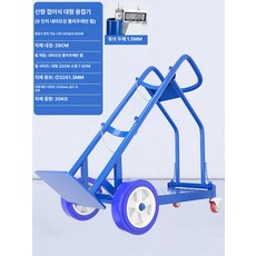 운반기 아르곤 질소 이동식 산소 아세틸렌 용접기용 가스통 카트, 접이식 대형 용접기 8인치 PU 60x35
