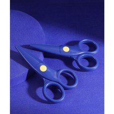 Flower monaco兒童安全剪刀，安全圓頭設計，輕巧易握，激發孩子創造力, 1個, 兒童安全剪刀－藍色, 藍色