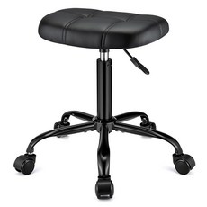 휠 높이 조절 가능한 회전식 의자가 있는 fnzir 사각 롤링 스툴 살롱 마사지 스파 안정적인 발 베이스 블랙, 아마존평점4.5+ 미국출고 170314 FNZIR 바퀴