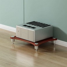 오디오랙 하이파이 우드 리어 거치대 앰프 받침대 원목, 1단 티크, 기본 색상